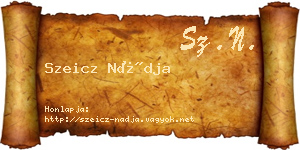Szeicz Nádja névjegykártya